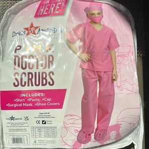 Pink Doctor Scrubs Costume Size Large 12-14 (runs small)